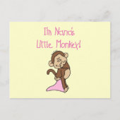Nana's Monkey - Rosa T - Shirt und Geschenke Postkarte (Vorderseite)