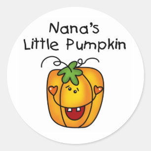Nana's Pumpkin Halloween T - Shirt und Geschenke Runder Aufkleber