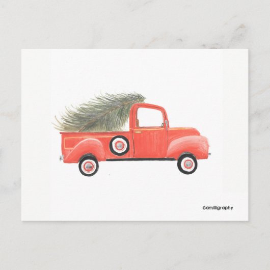 Nana's Red Truck Postcard Postkarte (Vorderseite)