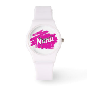Nanas rosa Glitzern-Spaß Armbanduhr