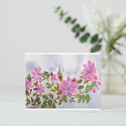 Nanas Rose Postkarte (Stehend Vorderseite)