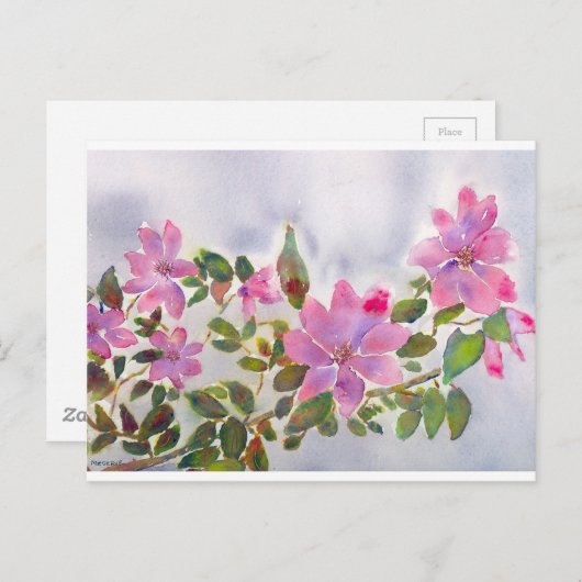 Nanas Rose Postkarte (Vorne/Hinten)