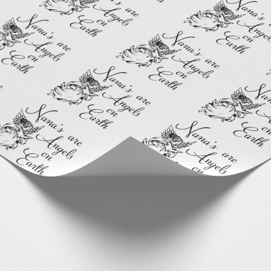 Nana's sind Engel auf der Erde Geschenkpapier (Ecke)