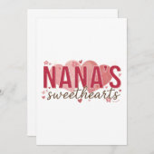 Nana's Sweethearts Birthday Invitation Einladung (Vorne/Hinten)