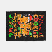 Nana's Xmas Cookie Baking Crew Funny Baker Gingerb Fleecedecke (Vorderseite (Horizontal))