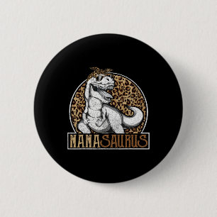 Nanasaurus Dinosaur Nana Leopard Shirt Button