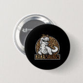 Nanasaurus Dinosaur Nana Leopard Shirt Button (Vorne & Hinten)