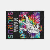 Nanasaurus Dinosaur Nana Saurus Familie Matching T Fleecedecke (Vorderseite (Horizontal))