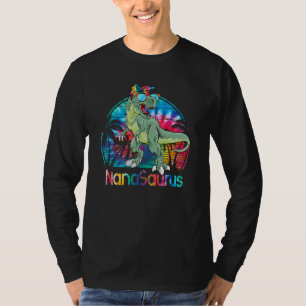 Nanasaurus Rex Dinosaur Gefärbte Krawatte Nana Sau T-Shirt