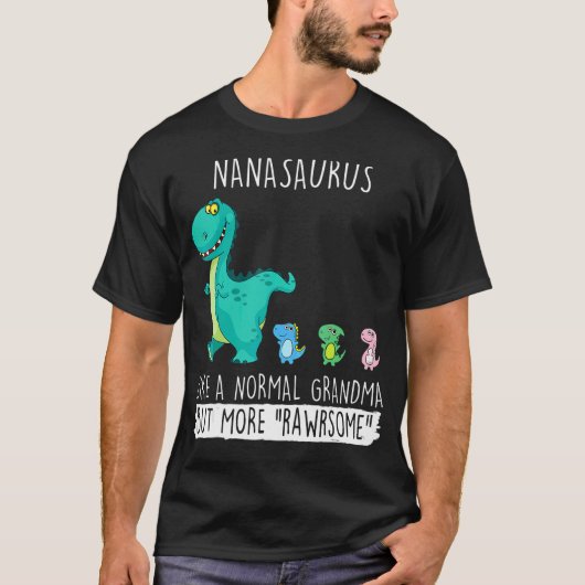 Nanasaurus Rex Dinosaurier Nana Grandma Muttertag T-Shirt (Vorderseite)