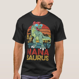 Nanasaurus T Rex Dinosaur Lustig Vintage Nana Saur T-Shirt