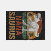 Nanasaurus T Rex Dinosaurier Nana Saurus Muttertag Fleecedecke (Vorderseite (Horizontal))