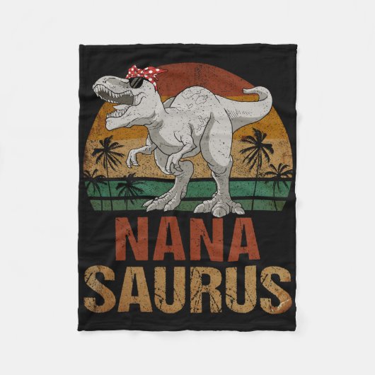 Nanasaurus T Rex Dinosaurier Nana Saurus Muttertag Fleecedecke (Vorderseite)