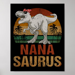 Nanasaurus T Rex Dinosaurier Nana Saurus Muttertag Poster