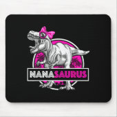 Nanasaurus T-rex Matching Funny Grandma Saurus Din Mousepad (Vorne)