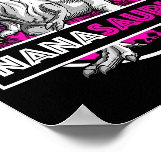 Nanasaurus T-rex Matching Funny Grandma Saurus Din Poster (Ecke)