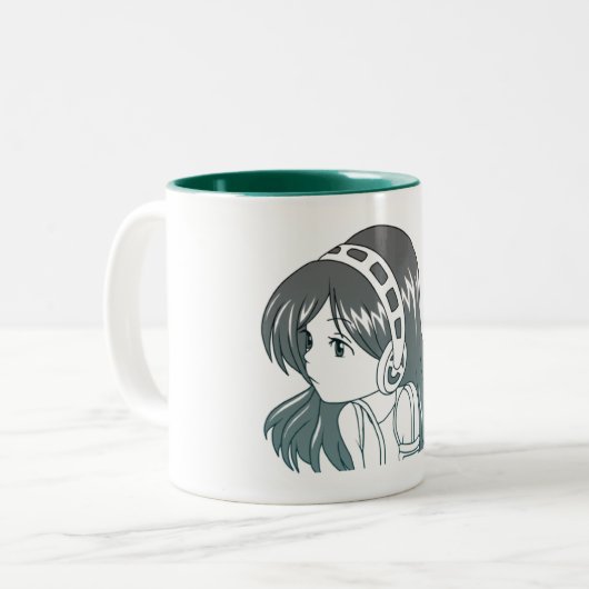 Nanashi Coffee Dream Zweifarbige Tasse (Vorderseite Links)