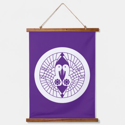 Nanbu-Krane Wandteppich Mit Holzrahmen (Vorderseite)