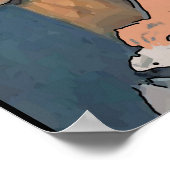 Nancy am breakfast mit Blumen, Matisse Art Poster (Ecke)