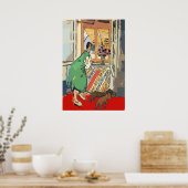 Nancy an Window mit Hunden Poster (Küche)