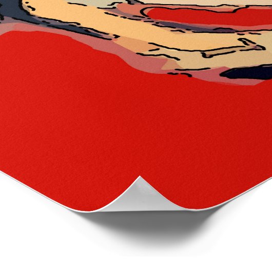 Nancy an Window mit Hunden Poster (Ecke)