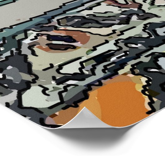 Nancy at Window, Matisse Style Poster (Ecke)