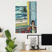 Nancy at Window, Matisse Style Poster (Heimbüro)