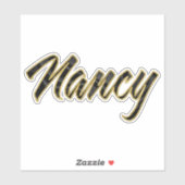 Nancy black gold Lettering Aufkleber Sticker (Blatt)