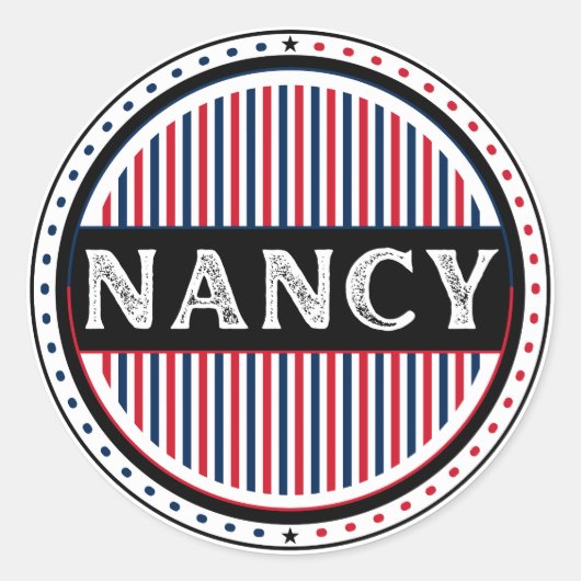 Nancy City Pride Emblem – French Identity Runder Aufkleber (Vorderseite)