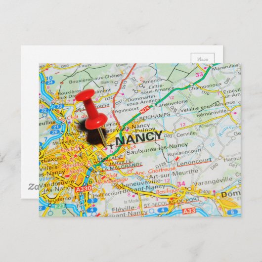 Nancy, Frankreich Postkarte (Vorne/Hinten)
