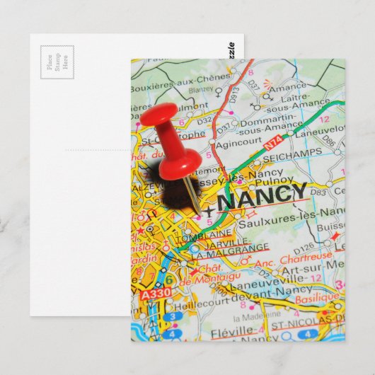 Nancy, Frankreich Postkarte (Vorne/Hinten)