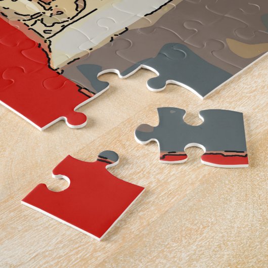 Nancy im Fenster mit Blume Puzzle (Seite)