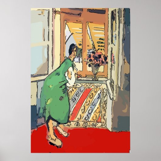 Nancy im Fenster von Condo Poster (Vorne)