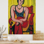 Nancy im roten Stuhl 3 Poster (Küche)