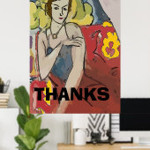 Nancy im roten Stuhl, fügen Sie Text Poster (Heimbüro)