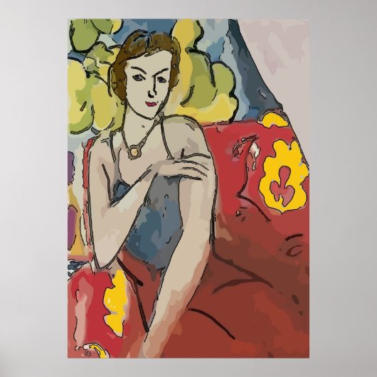 Nancy im roten Stuhl Poster (Vorne)