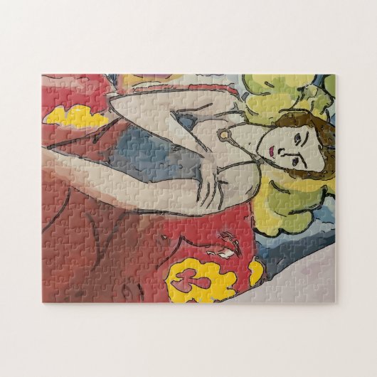 Nancy im Roten Stuhl Puzzle (Horizontal)