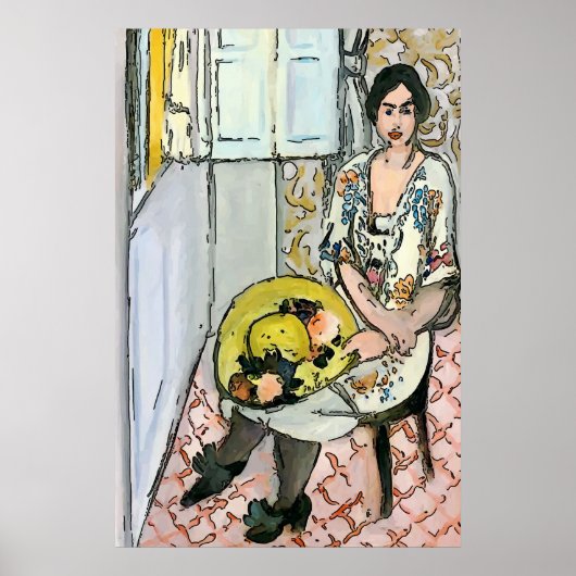 Nancy im Stuhl bei Condo, Matisse Style Poster (Vorne)