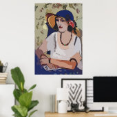 Nancy in Hat, Matisse Style Poster (Heimbüro)