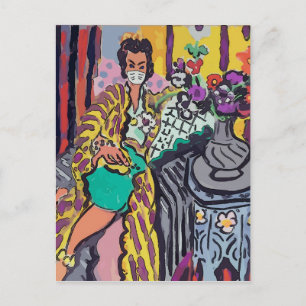 Nancy in Health Mask Postkarte