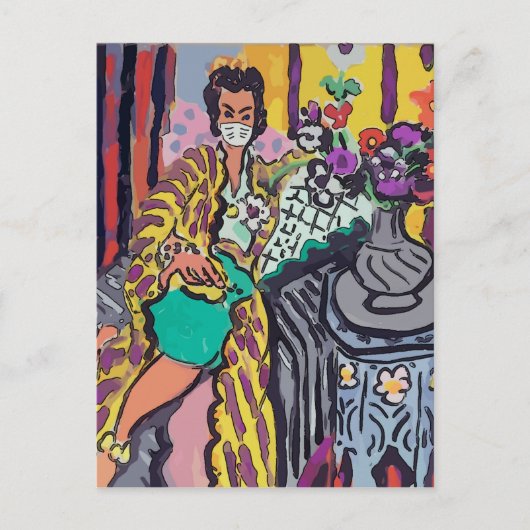 Nancy in Health Mask Postkarte (Vorderseite)