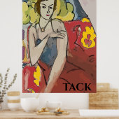 Nancy in Red Chair, danke, bearbeiten Sie Text Poster (Küche)