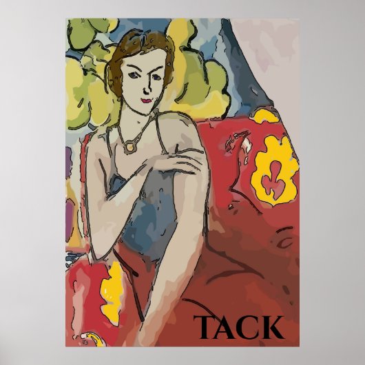 Nancy in Red Chair, danke, bearbeiten Sie Text Poster (Vorne)