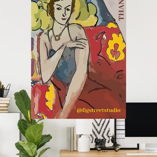 Nancy In Red Chair, DANKS, fügen Text Poster (Heimbüro)