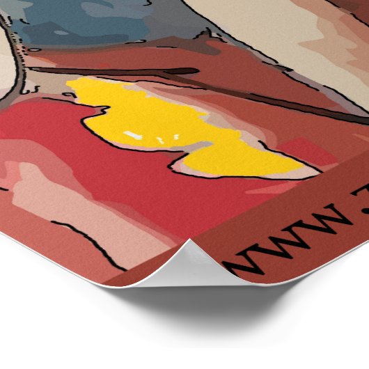 Nancy in Red Chair, fügen Sie Text, Poster (Ecke)