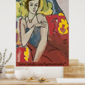 Nancy in Red Chair, fügen Sie Text, Poster (Küche)