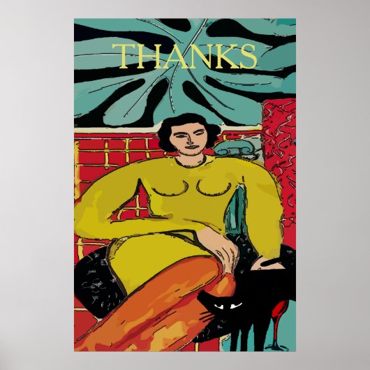 Nancy mit Black Cat Poster (Vorne)