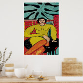 Nancy mit Black Cat Poster (Küche)