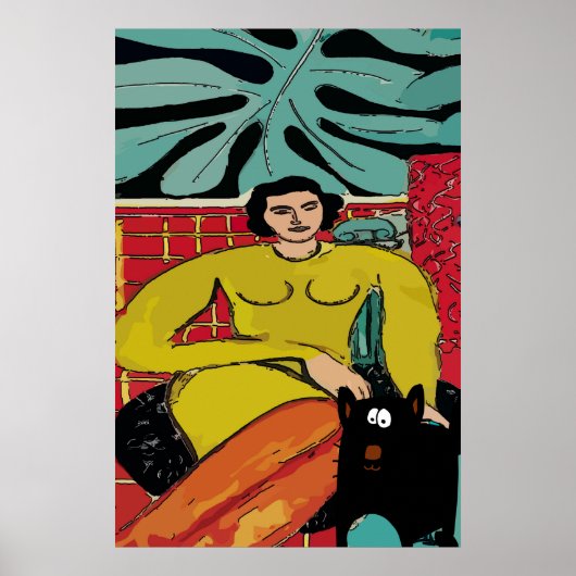 Nancy mit Black Cat Poster (Vorne)