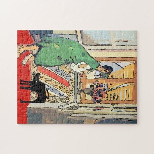 Nancy mit Black Cat Puzzle (Horizontal)